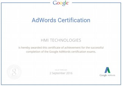 HMITech Adwords cert